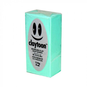 MODELING CLAY(モデリングクレイ) claytoon(クレイトーン) カラー油粘土 ミント 1/4bar(1/4Pound) 6個セット