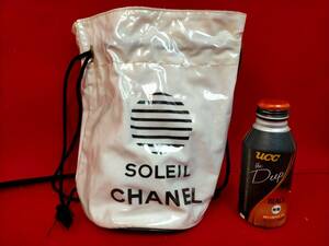 CHANEL　シャネル　SOLEIL　ショルダーバッグ　白　ノベルティ　コーティングキャンパス /