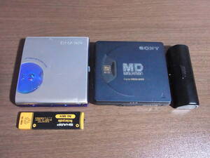 ●SONY ソニー WALKMAN MZ-E55 SHARP ST500 ポータブルMDプレイヤー⑰●