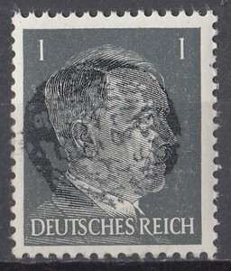 ドイツ第三帝国占領地 普通ヒトラー(Dresden)加刷切手 1pf