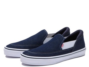 【VANS】 SLEPT V3934 DNM DENIMxWHITE　スリッポン デニム　ネイビー系　28cm