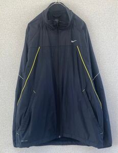 NIKE　ナイキ　DRI-FIT　トレーニングウェア　ウィンドブレーカー　裏地メッシュ　ブラック　メンズ　Lサイズ