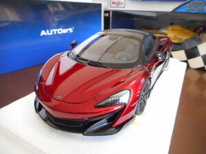 ★★1/18 マクラーレン 600LT レッドメタリック カーボンルーフ Mclaren 600LT Red オートアート Auto art★★