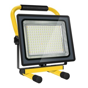 5個 200W LED 充電式 ポータブル 投光器 昼光色 6000K 広角 360度調整 防水 USB充電式 最大12時間 LED作業灯 1年保証 送料込 TKK-206