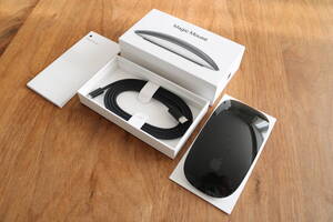 [未使用に近い] Apple Magic Mouse Black（Multi-Touch対応）Wireless Model A1657 MMMQ3J/A マジックマウス ブラック Z