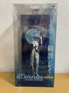 【中古美品】新世紀エヴァンゲリオン　綾波レイ　1st Children　REI AYANAMI with LANCE of LONGINUS　BANPRESTO