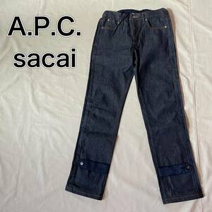 【美品】apc sacai ドッキング　切り替え　デニム　