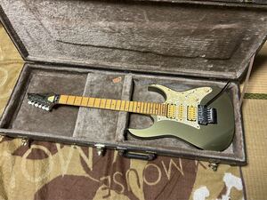 95年製・フジゲン・日本製・激レア・IBANEZ RG-550A・希少・モスグリーンラメボディー本貝ポジションマーク・美品・調整済み・GIGケース付