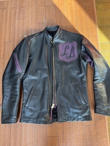 ラングリッツレザーズ・LANGLITZ LEATHERS・ライダース・美中古・黒×紫・レザージャケット・革ジャン