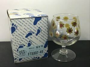 昭和レトロ 当時物 midori ガラス コーヒー グラス 花柄 未使用 レトロポップ ファンシー コレクション