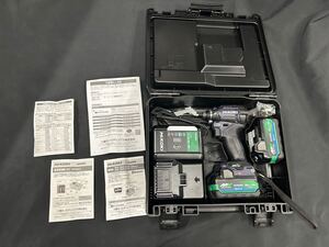 美品 数回使用のみ HiKOKI ハイコーキ　インパクトドライバ　36V WH36DC 2XPDSZ ディープオーシャンブルー バッテリ×2 充電器 