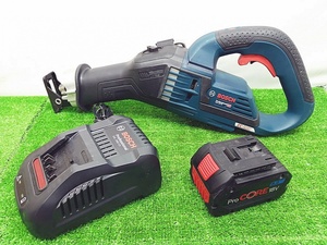 中古品 BOSCH ボッシュ 18V コードレス 充電式 セーバーソー バッテリー8.0A・充電器 ケース セット GSA18V-32N