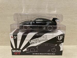 1/64 MINI GT NISSAN GT-R R35 LBWK リバティーウォーク マットブラック 左ハンドル