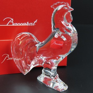 94598★1円スタート★Baccarat バカラ 未使用品 フィギュリン 干支 とり トリ 鳥 オブジェ 酉 バード 置物 インテリア クリスタル クリア