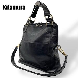 【美品】Kitamura キタムラ　２way トートバッグ　ショルダーバッグ