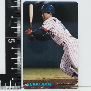 91年 カルビー プロ野球カード No.130【荒井 幸雄 外野手 ヤクルト スワローズ】平成3年 1991年 当時物 Calbeeおまけ食玩BASEBALL【中古】