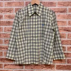 Burberry バーバリー 新品未使用 七分袖チェックシャツ M size