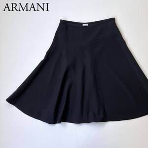 美品 ARMANI COLLEZIONI アルマーニコレツォーニ フレアスカート ロングスカート　アシンメトリー 膝下丈　オンオフ兼用 レディース