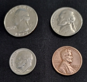 アンティークコイン コイン アメリカコイン４枚セット（quarter dollar入）