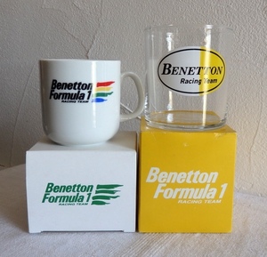 BENETTON FORMULA1 グラス マグカップ 2点セット 未使用 長期保管品