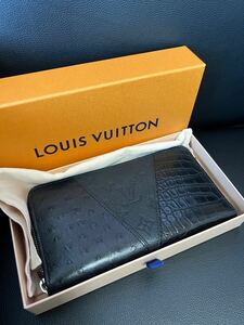 激レア★超美品★ルイヴィトン LOUISVUITTON ジッピー　オーガナイザーNM モノグラム 長財布メンズ ワニ革　クロコ　オーストリッチ ジップ