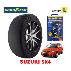 GOODYEAR 正規品 スノーソックス 布製 タイヤチェーン CLASSIC Lサイズ スズキ SX4 / YB41S タイヤサイズ： 205/50R17 17インチ用