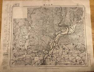 大正5年大日本帝国陸地測量部　岡山北部地図　山陽本線中国線等鉄道路線一部・帝国陸軍騎兵歩兵野砲山砲営練兵場西射撃場等　八幡宮金山寺