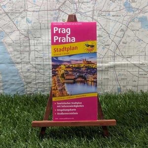 新品★壁飾りインテリアにも！★【輸入地図】Praha／プラハ　Stadtplan　-PublicPress-