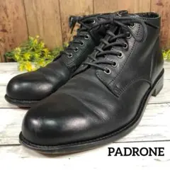 PADRONE【41】サイドジップブーツ ショート レースアップ レザー