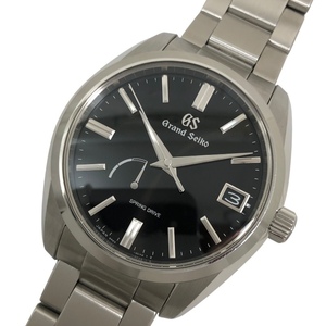 セイコー SEIKO Grand Seiko ヘリテージコレクション スプリングドライブ SBGA467 ブラック SS 腕時計 メンズ 中古