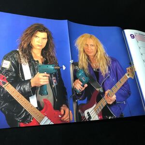 0608-1 レア切り抜き　ポール・ギルバート　ビリー・シーン　1991年ポスターカレンダー　Paul Gilbert / Billy Sheehan / MR. BIG