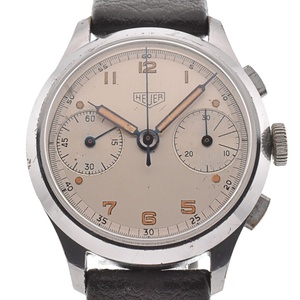 値下 ホイヤー Heuer ヴィンテージ クロノグラフ スモールセコンド Cal.Valjoux22 手巻き メンズ 良品 P#132379