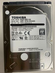 使用時間 3319時間 正常 TOSHIBA MQ01ABD100 1000GB 1TB n20240521-5