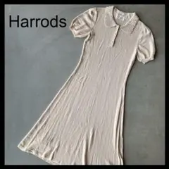 【Harrods】ハロッズ★半袖　ワンピース　カシミヤ　ロング丈　ベージュ