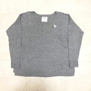 【送料360円】Abercrombie&Fitch アバクロ Vネックウールセーター ニット 女性用 レディース Mサイズ 古着 OF105