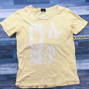 THE SHOP TK MIXPICE ザ ショップ ティーケー タケオキクチ メンズ コットン 半袖Tシャツ L 黄色