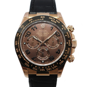 【天白】ロレックス コスモグラフ デイトナ 116515LN チョコレート K18RG レザー 自動巻 腕時計
