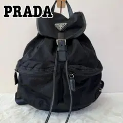 PRADA ポノコ テスート 三角ロゴプレート ナイロン リュック ブラック