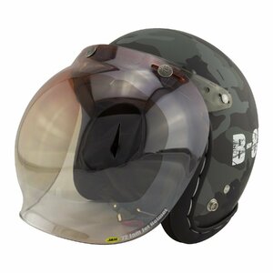 スモールジェットヘルメット シールドセット シティカモフラージュ フリーサイズ 開閉式バブルシールド FMG パーシモン VT-11