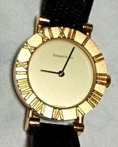 18K 金無垢 美品 TIFFANY&CO ティファニー アトラス レディース 18金 750 稼働品 TIFFANY ATLAS カルティエ Cartier タンク好きにも！