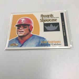 Ivan Rodriguez 2001 Fleer Showcase Awards Showcase Memorabilia Jersey /100