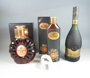 古酒3本 REMY MARTIN レミーマルタン XO・TREK時計付・セントーナポレオン 箱入り有り 未開栓 保管品