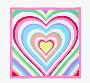 ロサンゼルスから最新本物をお届けします!! 　【直営モデル】Kate Spade Rainbow Heart Bandana シルク100％　KS1004470 日本未発売!!