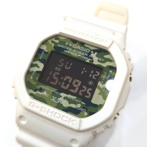 CASIO カシオ G-SHOCK ジーショック DW-5600VT カモフラ×ホワイト 稼働品 X-girl デジタル 腕時計 Gショック