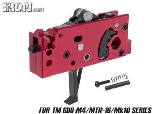 IRO-2101M　IRON AIRSOFT アルミCNC トリガーBOX コンプリートセット ストレートトリガーVer for TM GBB M4