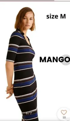 【MANGO 】スタイルアップ見え春夏ワンピース