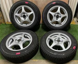 ホンダエンケイMODULO 14インチ　14x5.5J +45 PCD100 4穴　2019年　YOKOHAMA 175/65/R14 セット再塗装品です。状態良好。