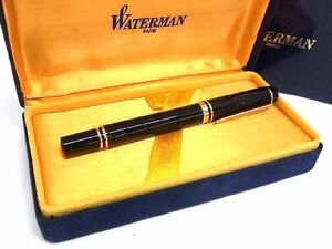 1円 ■極美品■ WATERMAN ウォーターマン ルマン100　ペン先　18K 750 18金 万年筆 筆記用具 文房具 ステーショナリー ブラック系 FD2494