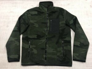 アバクロンビー&フィッチ Abercrombie&Fitch 迷彩カモフラ テック アウトドア フリースジャケット メンズ ポリエステル100% S カーキ