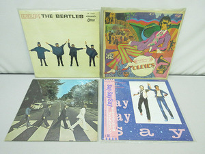 ★sz0973　ビートルズ 等　レコード　4点セット　HELP!　赤盤　OLDIES　ABBEY ROAD　say say say　ヘルプ　THE BEATLES　LP　EP★